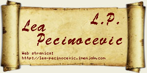 Lea Pečinoćević vizit kartica
